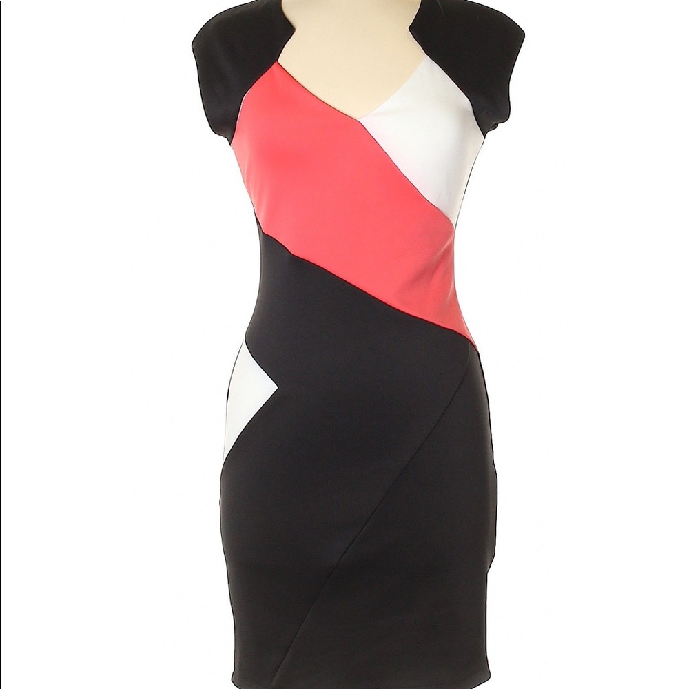 Mystic Color block Cocktail Dress